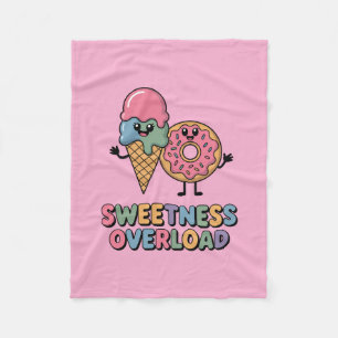 Couverture Polaire Surcharge de sucrerie Enfants de Donut & Ice Cre