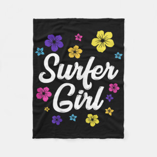 Couverture Polaire Surfer Girl Surf Retro Vintage Surf Gift Women Sur