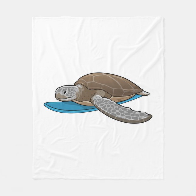 Couverture Polaire Surfer sur tortue (Devant)