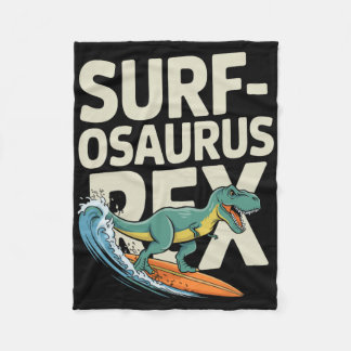 Couverture Polaire Surfosaurus Rex Funny Surfing Dinosaur 