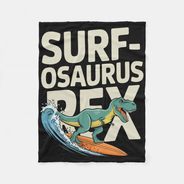 Couverture Polaire Surfosaurus Rex Funny Surfing Dinosaur  (Devant)
