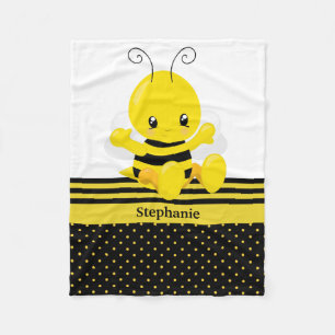 Couverture Polaire Sweet Baby Bee Nom personnalisé