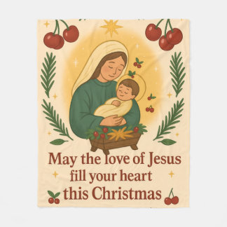 Couverture Polaire Sweet Cherry Christmas – Divine Love Collection