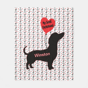 Couverture Polaire Sweet Dachshund : Balloon cardiaque