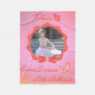 Couverture Polaire "Sweet Dreams Little Ballerina"