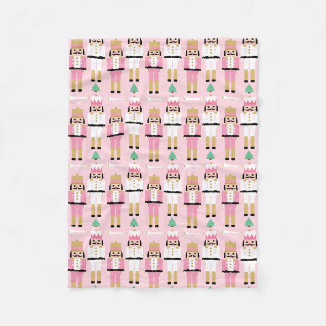 Couverture Polaire Sweet Pastel Nutcracker Noël (Devant)