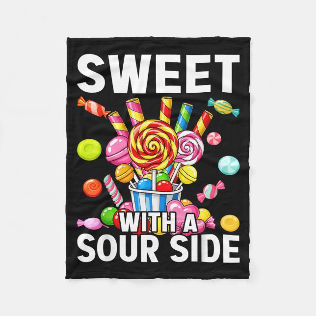 Couverture Polaire Sweet With A Sour Side Funny Candy Patch Delicious (Devant)