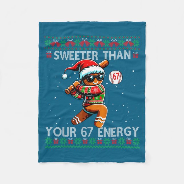 Couverture Polaire Sweeter Than Your 67 Energy Gingerbread Baseball C (Devant)
