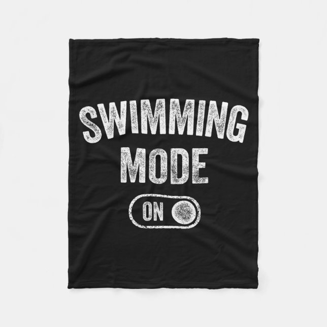 Couverture Polaire Swimming Mode On Funny Swimmer Gift Diver Coach  (Devant)