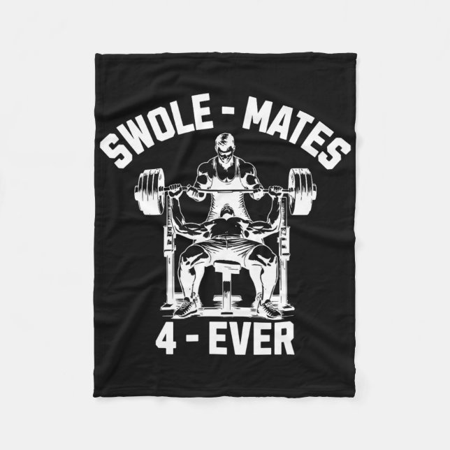 Couverture Polaire Swole-mates 4 ever Funny Gym Partenaire Lifting (Devant)