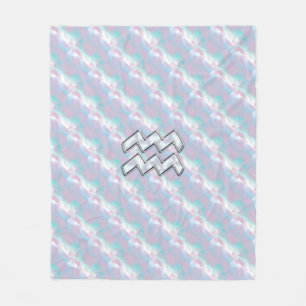 Couverture Polaire Symbole Aquarius Zodiac Pastels Mère du Décor Pear