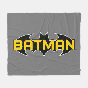 Couverture Polaire Symbole Batman Nom Logo jaune et noir