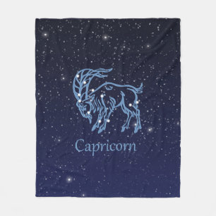 Couverture Polaire Symbole Capricorne Constellation et Zodiaque avec