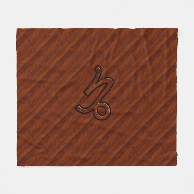 Couverture Polaire Symbole Capricorne moderne en Mahogany Style impri (Devant (Horizontal))
