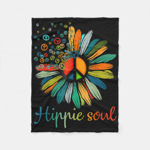 Couverture Polaire SYMBOLE DE LA PAIX DE Daisy Hippie Soul AMATEURS D