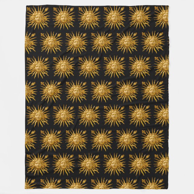 Couverture Polaire Symbole de Louis XIV le Roi Soleil (Devant)