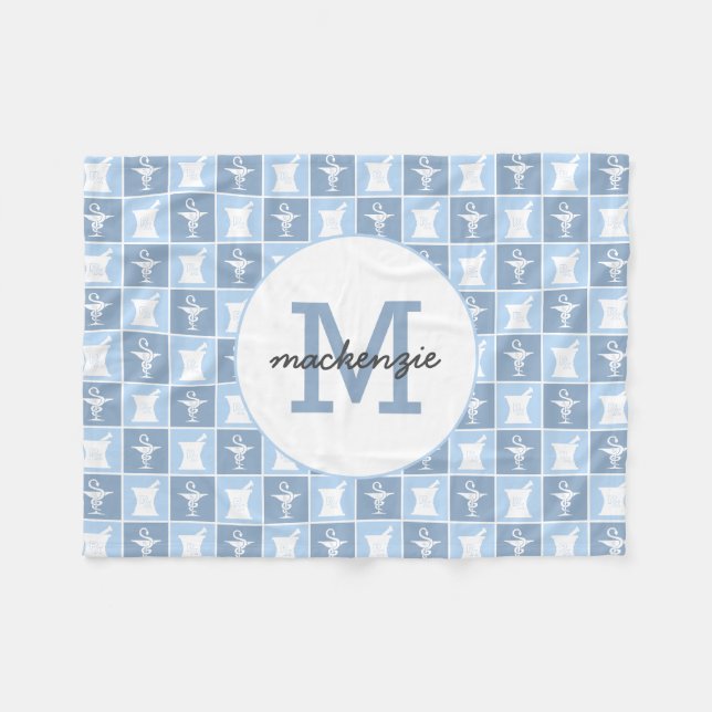 Couverture Polaire Symbole de pharmacie | Pharmaciste | Pharmacie per (Devant (Horizontal))