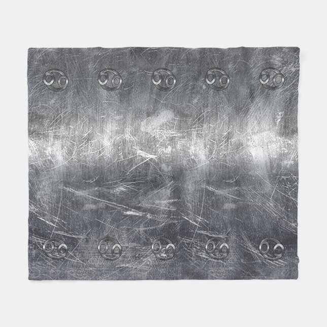 Couverture Polaire Symbole du cancer du zodiaque Style industriel (Devant (Horizontal))