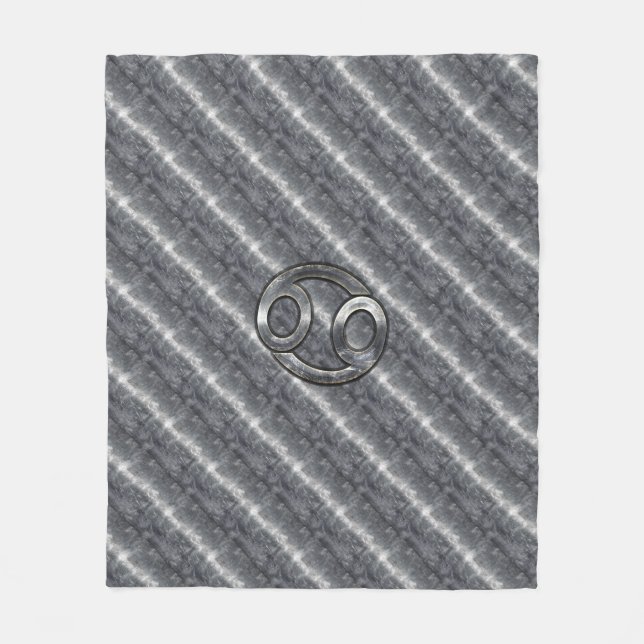 Couverture Polaire Symbole du cancer du zodiaque Style industriel (Devant)