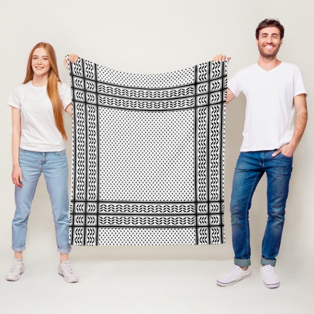 Couverture Polaire Symbole Keffiyeh de la Palestine Motif de résistan (En situation)