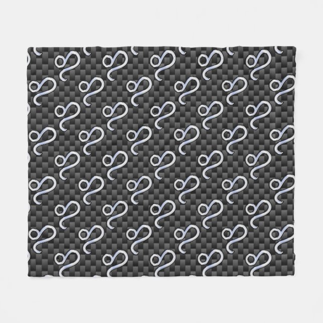 Couverture Polaire Symbole Leo Zodiac sur l'impression de fibre de ca (Devant (Horizontal))