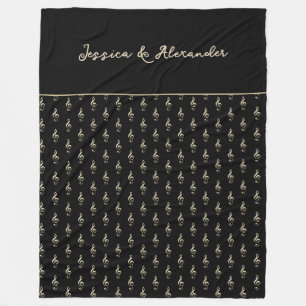 Couverture Polaire Symbole musical de clé de sol Amoureux de la musiq