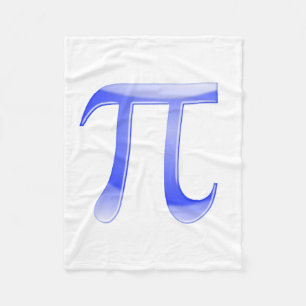 Couverture Polaire Symbole Pi bleu brillant