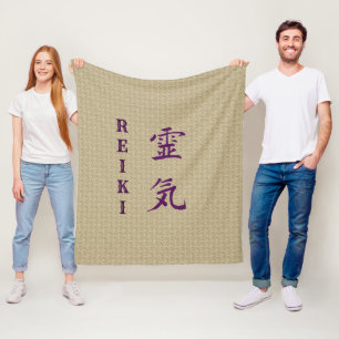 Couverture Polaire Symbole Reiki en violet