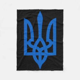 Couverture Polaire Symbole ukrainien Tryzub sur le cœur