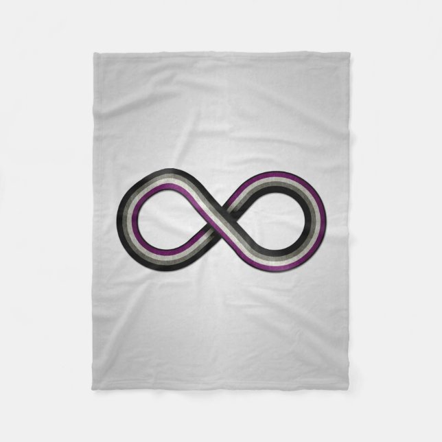 Couverture Polaire Symbole vectoriel à grande infini rayé avec Asexue (Devant)