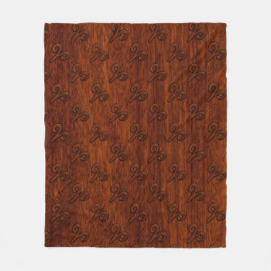 Couverture Polaire Symbole Zodiac d'Aries moderne en acajou comme imp