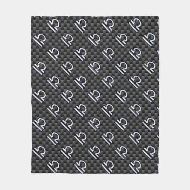 Couverture Polaire Symbole zodiaque de la bibliothèque d'argent sur l (Devant)