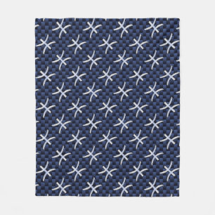 Couverture Polaire Symbole zodiaque Poissons Marine Blue Carbon Fiber