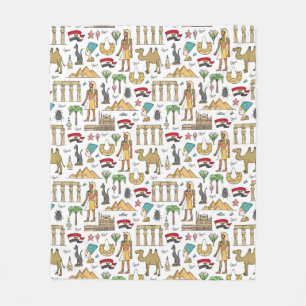 Couverture Polaire Symboles de couleur de motif de l'Egypte