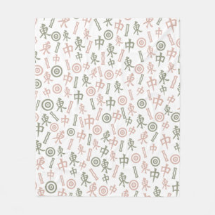 Couverture Polaire Symboles du Mahjong