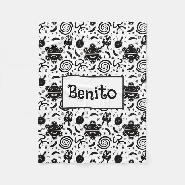 Couverture Polaire Symboles taïno Porto Rico Culture (Devant)