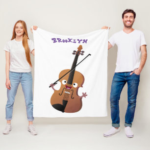 Couverture Polaire Sympa drôle violon personnage de dessin animé