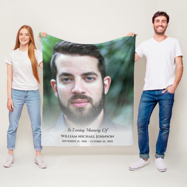 Couverture Polaire Sympathy Bereaveral Funeral Memorial Photo personn (En situation)