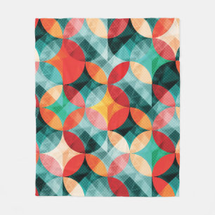 Couverture Polaire Symphonie circulaire : Colorée Abstraite Vintage