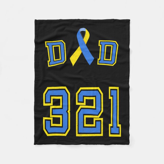 Couverture Polaire Syndrome de Down Awareness Trisomy 21 Papa Men T 3 (Devant)