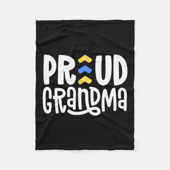 Couverture Polaire Syndrome de Down Grandma Sensibilisation Cadeau Lu (Devant)