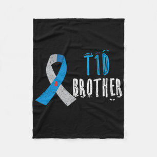 Couverture Polaire T1d Brother Bleu Ruban Type 1 Sensibilisation au d