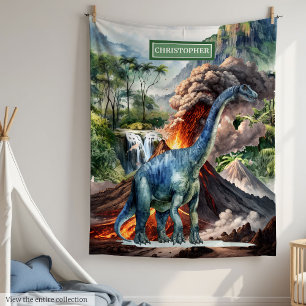 Couverture Polaire T-Rex Dinosaur préhistorique Blanket Boys Annivers