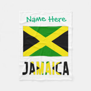 Couverture Polaire T Shir Jamaïcain Drapeau Jamaïcain Vert Personnali