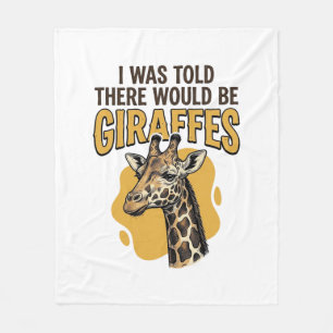Couverture Polaire T-shirt à motif de girafe drôle gravure vintage_1