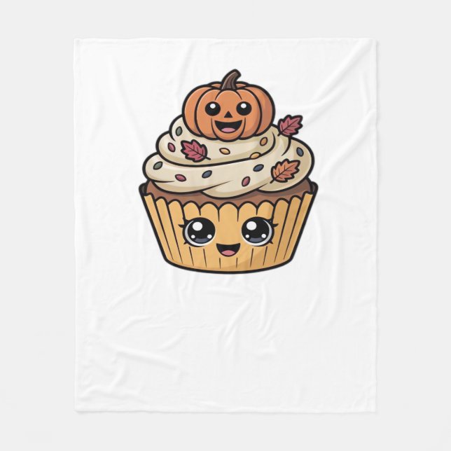 Couverture Polaire t-shirt classique kawaii thanksgiving cupcake (Devant)