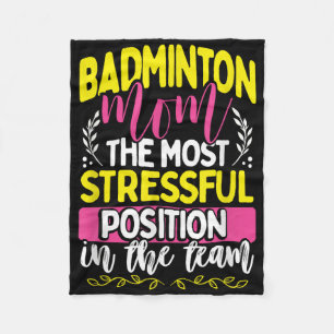 Couverture Polaire T-shirt de maman de badminton pour femmes, épouse
