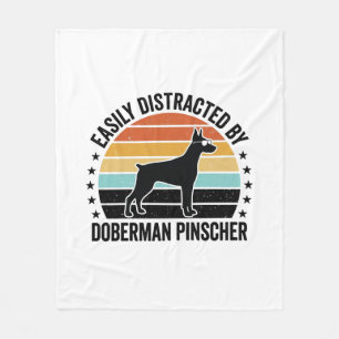Couverture Polaire T-shirt graphique vintage Doberman Pinscher couche