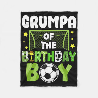 Couverture Polaire T-shirt Grumpa Fête Garçon Anniversaire Foot Famil