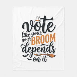 Couverture Polaire T-shirt Halloween Votez Comme Votre Balai En Dépen